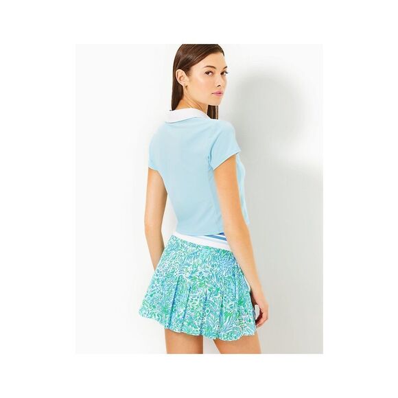 Lilly Pulitzer Luxletic Yvonne Tennis Skort Hydra Blue Dandy Lions Built in shor - Picture 5 of 9